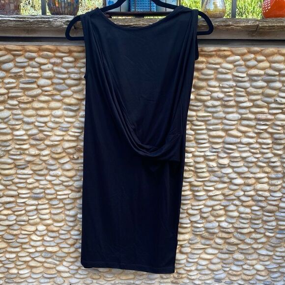 All Saints Sabie Dress Black Wrap Style Ruched Dress. Size 2. New with Tag NWT - Picture 3 of 8